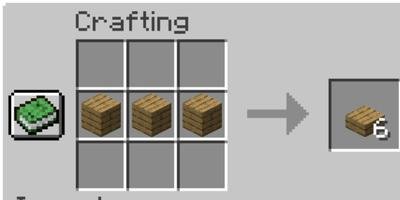 how to make a wooden slab in minecraft